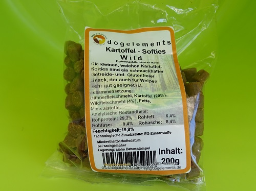 Natural Snacks dogelements Kartoffel-Softies Wild
