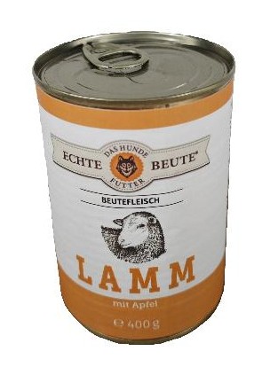 Echte Beute Beutefleisch Sensitive Lamm mit Apfel, 400g Dose Echte Beute Beutefleisch Sensitive Lamm mit Apfel, 400g Dose