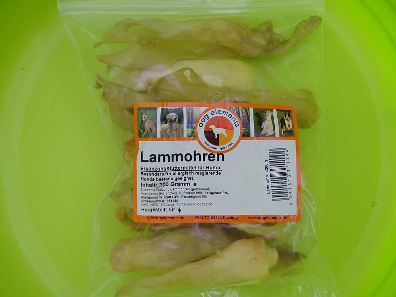 Natural Snacks dogelements Lammohren