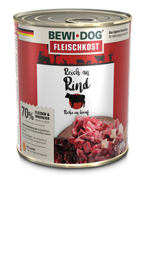 BEWI DOG Fleischkost Reich an Rind BEWI DOG Fleischkost Reich an Rind