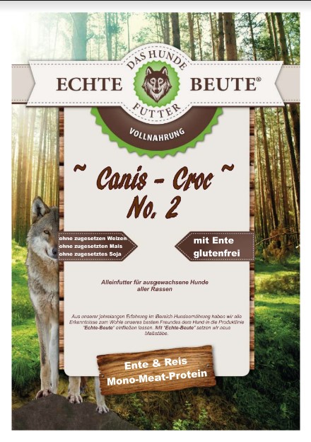 Echte-Beute Canis-Croc No. 2 Ente & Reis 12 kg Echte-Beute Canis-Croc No. 2 Ente & Reis 12 kg