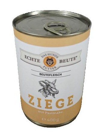 Echte Beute Beutefleisch Sensitive Ziege mit Pastinaken, 400g Dose Echte Beute Beutefleisch Sensitive Ziege mit Pastinaken, 400g Dose