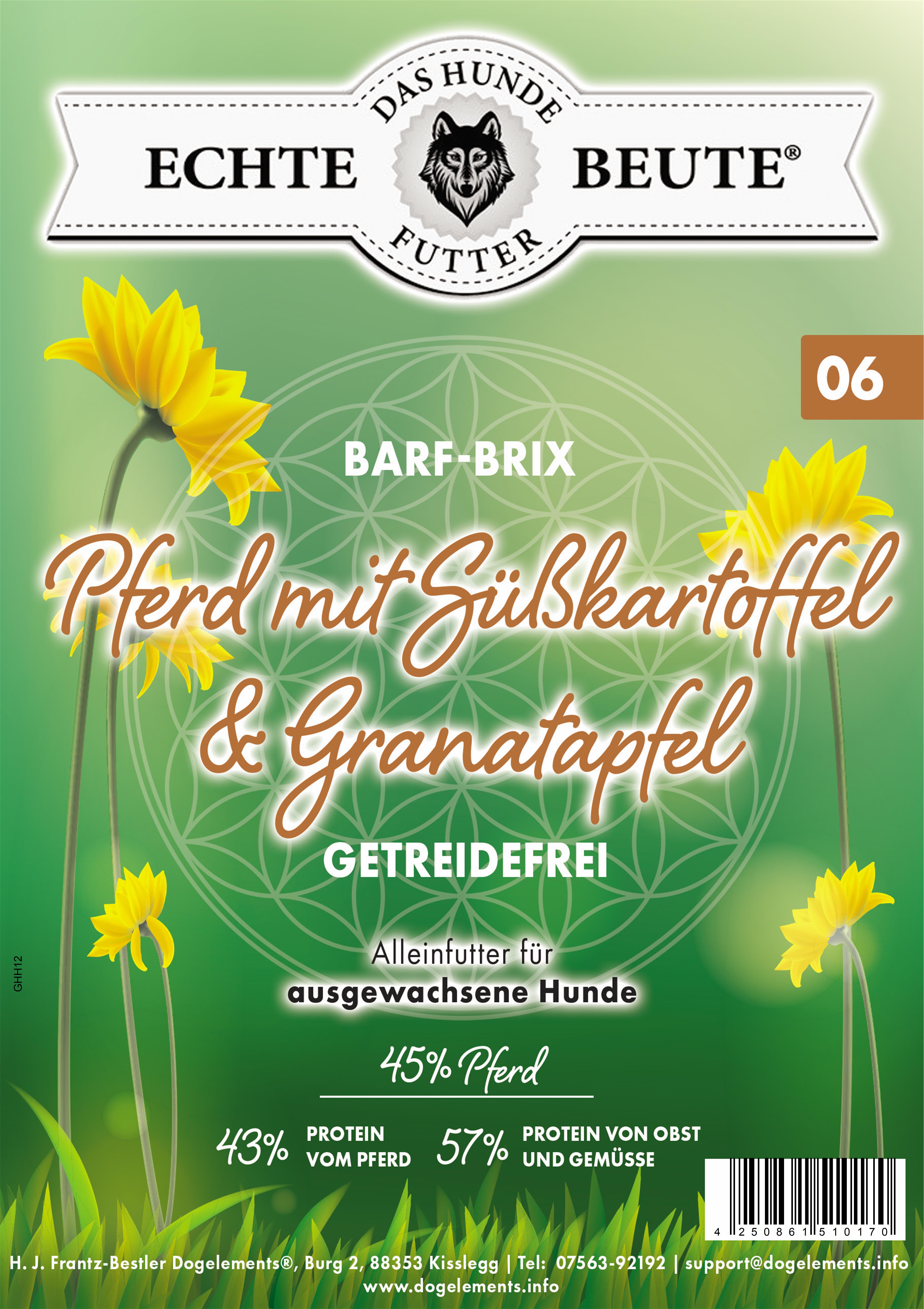 Echte Beute Barf-Brix No.6 Pferd mit Süßkartoffeln Echte Beute Barf-Brix No.6 Pferd mit Süßkartoffeln