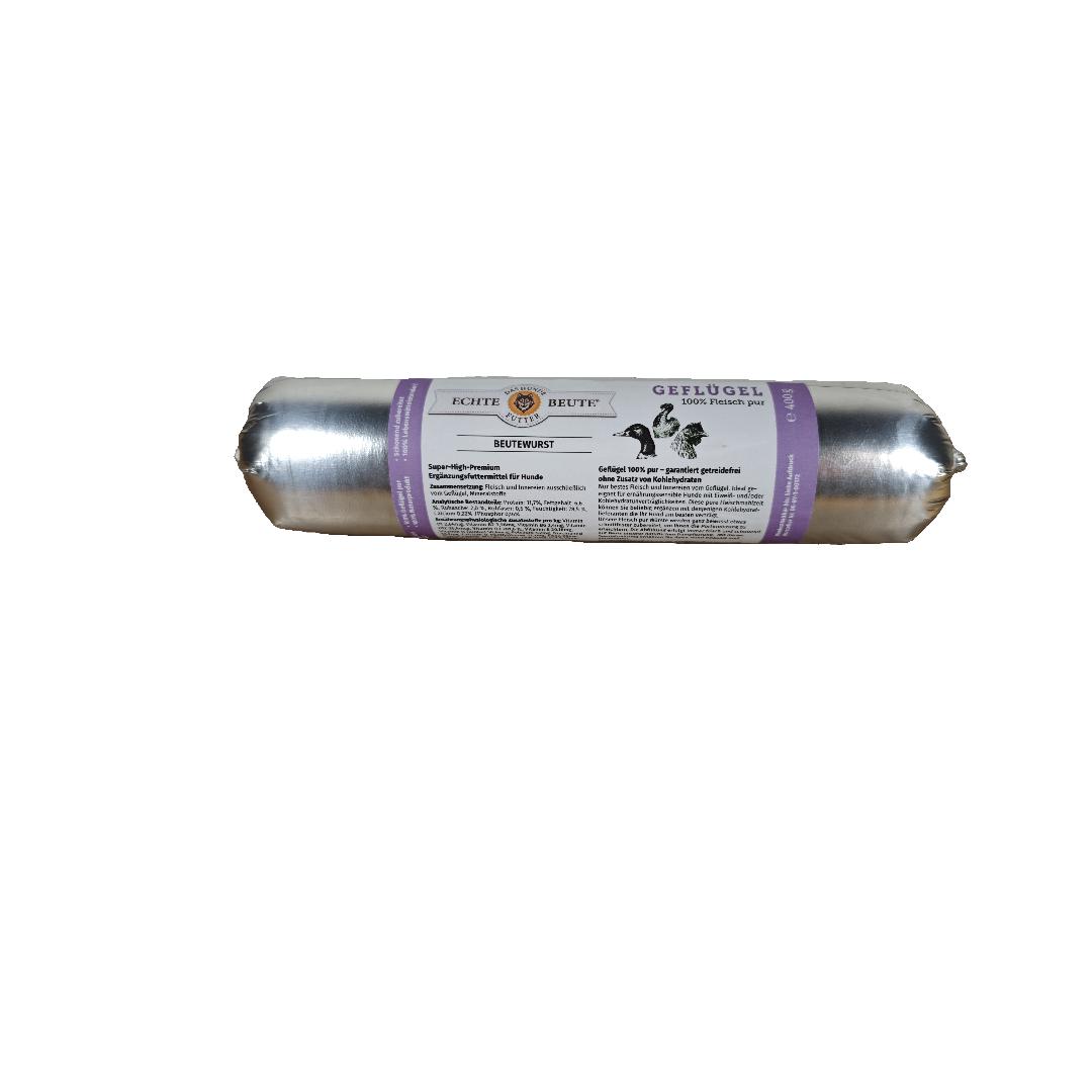 Echte Beute Beute-Wurst Geflügel pur, 400g Echte Beute Beute-Wurst Geflügel pur, 400g