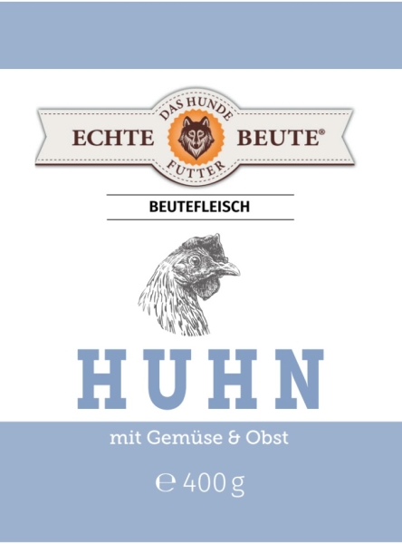 Echte Beute Beutefleisch Sensitive Huhn, 400g Dose