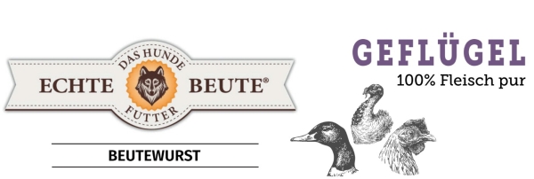 Echte Beute® Beute-Wurst Geflügel pur, 400g